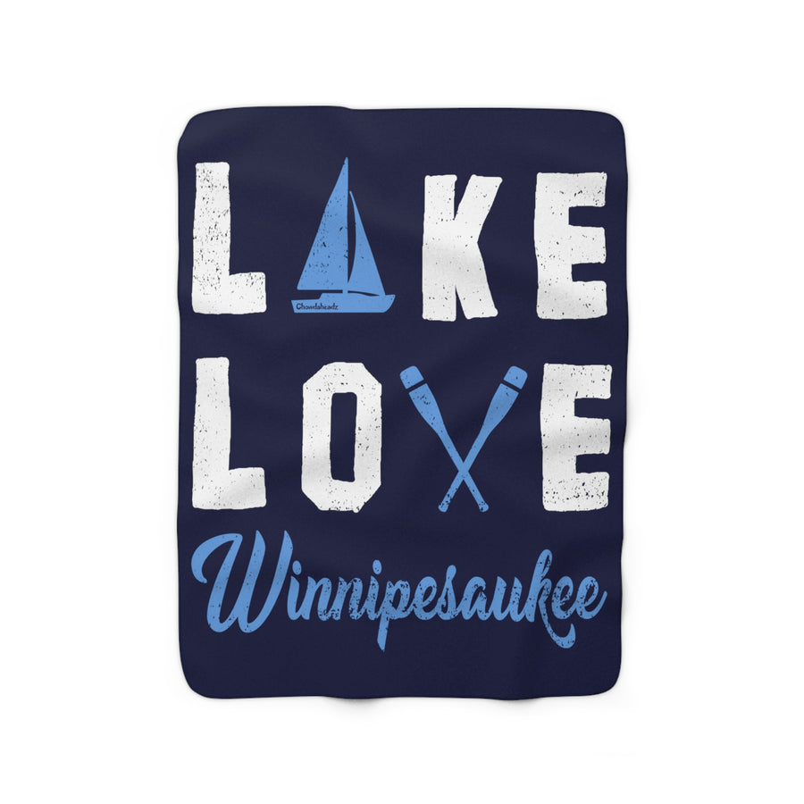 Lake Love Winnipesaukee Sherpa Fleece Blanket - Chowdaheadz