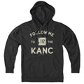 Hoodie in Charcoal with Follow Me To The Kanc New Hampshire Kancamagus Highway graphic