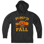 Hoodie in Charcoal with Pump'd For Fall Pumpkins graphic