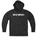 Hoodie in Charcoal with D.A.D. BOD A Real American Figure graphic