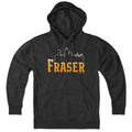 Hoodie in Charcoal featuring Fraser Boston Skyline logo design