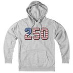 USA 250 American flag Hoodie in Gray