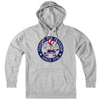 Hoodie in Gray with Fightin' For Freedom Uncle Sam patriotic graphic