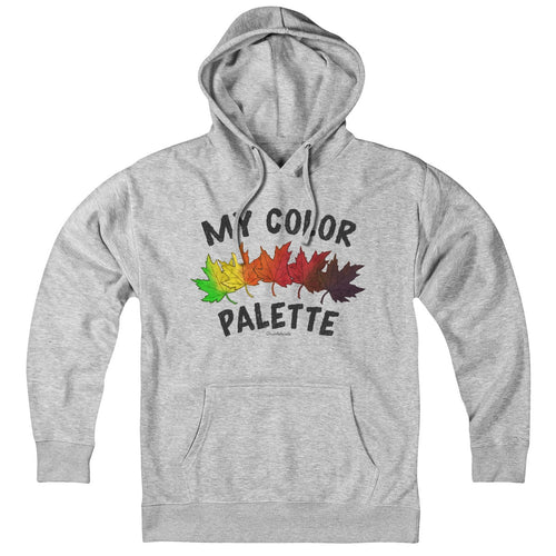 Hoodie in Gray with My Color Palette New England weather graphic