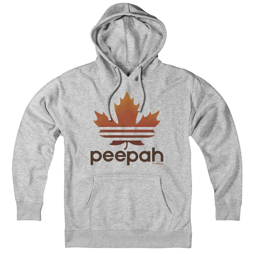 Hoodie in Gray with Leaf Peepah New England fall foliage graphic
