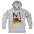 Hoodie in Gray with Fall Vibes New England autumn graphic