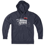 Hoodie in Heather Blue with Greetings From The Maye State New England football graphic