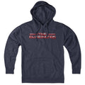 Hoodie in Heather Blue with The Durbinator Boston Baseball #5 graphic