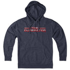 Hoodie in Heather Blue with The Durbinator Boston Baseball #5 graphic
