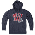 Best Dad Evah Home Team Baseball hoodie in heather blue — Boston baseball dad hoodie