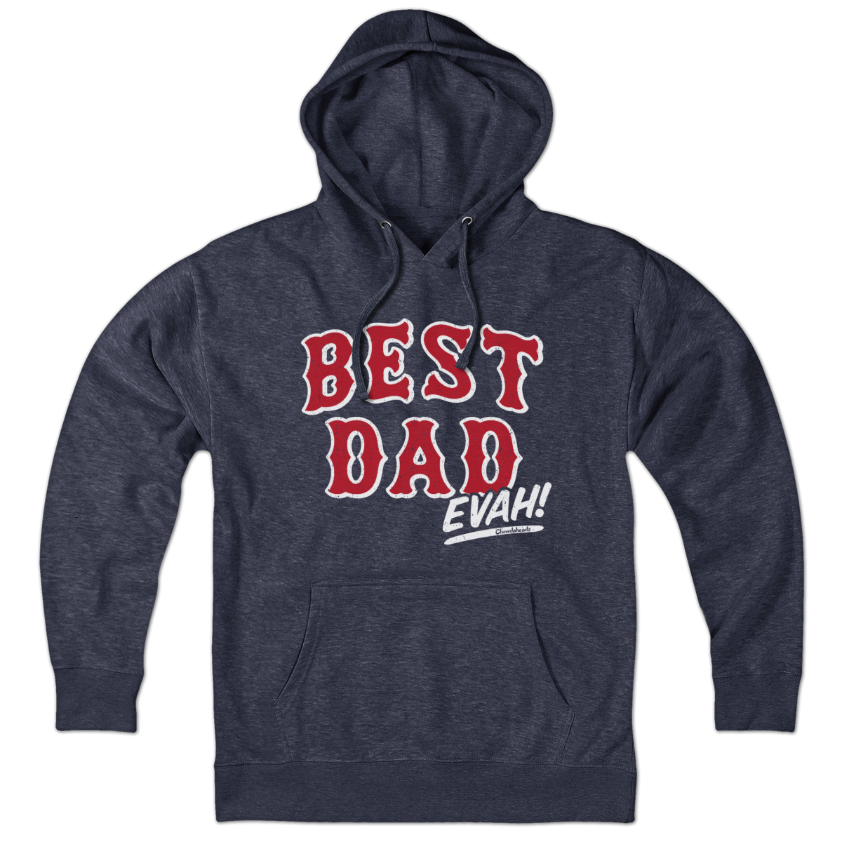 Best Dad Evah Home Team Baseball hoodie in heather blue — Boston baseball dad hoodie