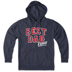 Best Dad Evah Home Team Baseball hoodie in heather blue — Boston baseball dad hoodie