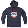 Hoodie in Heather Blue with Tolle's House Boston Baseball #70 graphic