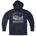 Hoodie in Heather Blue featuring Mount Rushmore and USA 250th Anniversary graphic
