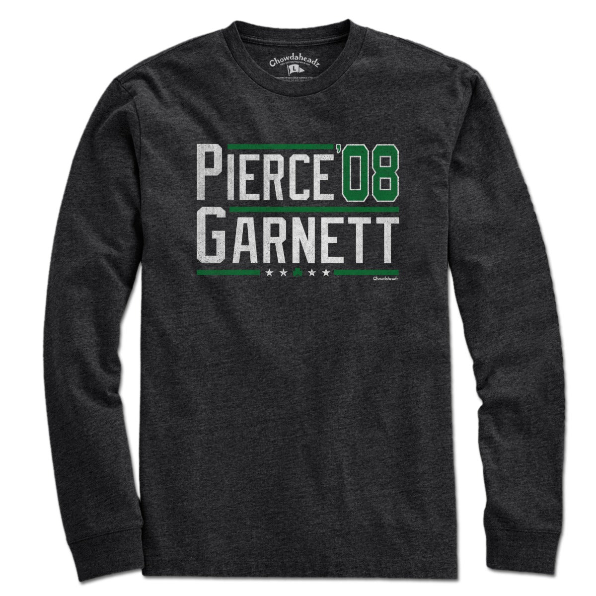 Pierce Garnett '08 Basketball long sleeve t-shirt in charcoal — Boston Celtics legends long sleeve