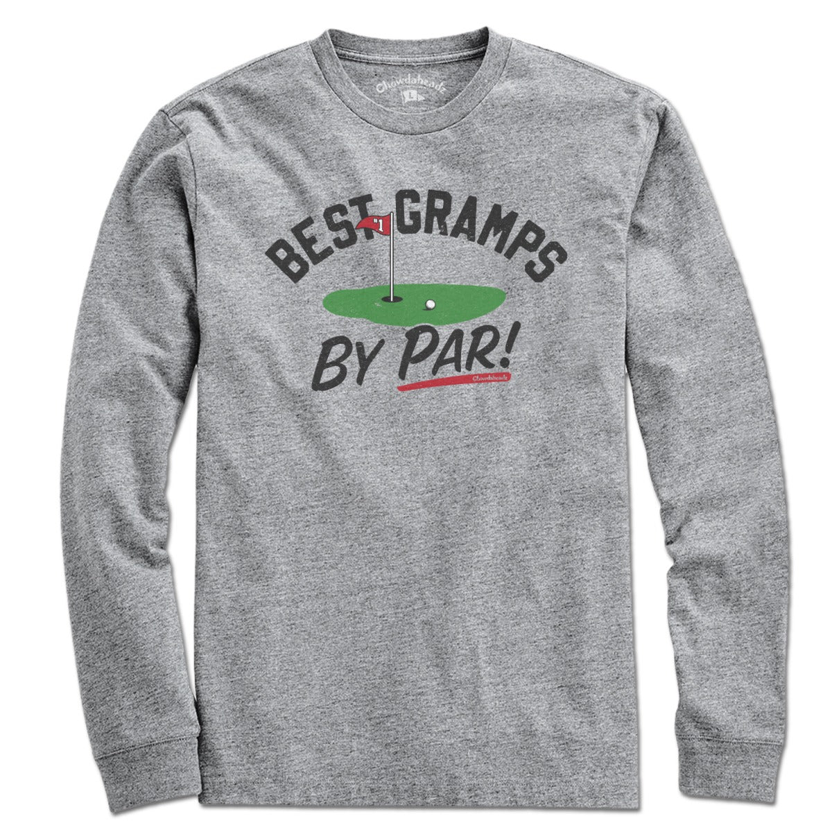 Long Sleeve in Gray with Best Gramps By Par golf grandpa graphic