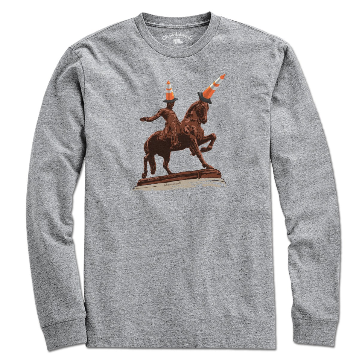 Long Sleeve in Gray with The Scottish Were Here heritage graphic
