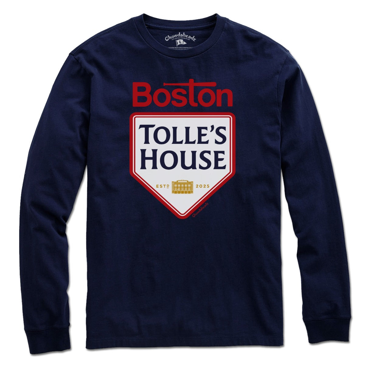 Long Sleeve in Navy with Tolle's House Boston Baseball #70 graphic