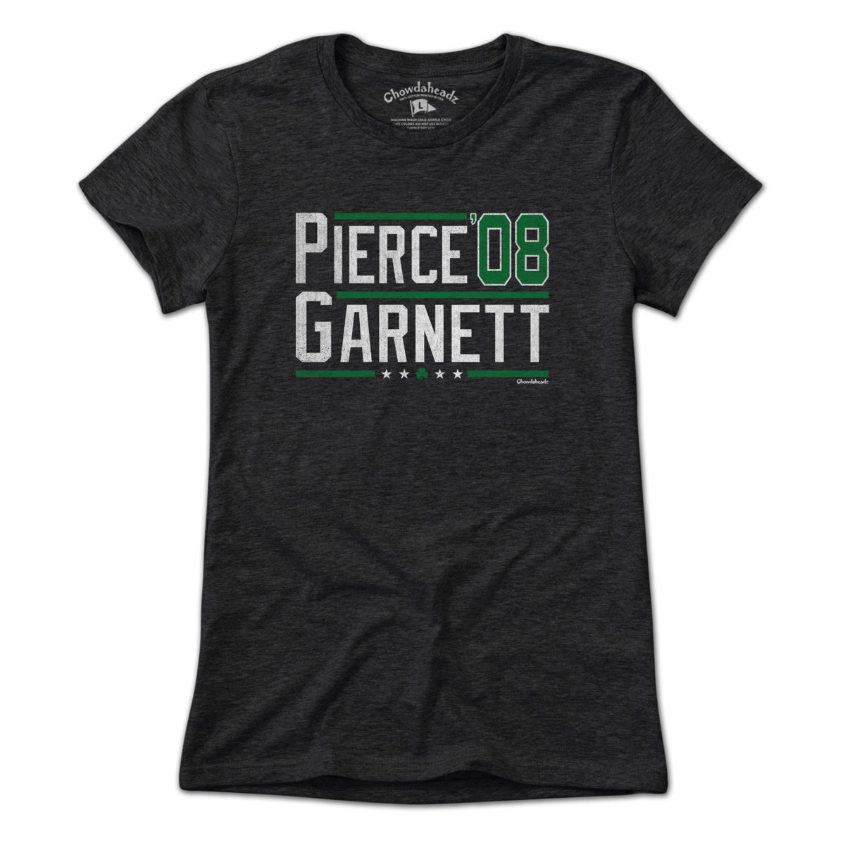 Pierce Garnett '08 Basketball ladies t-shirt in charcoal — women's Celtics legends tee