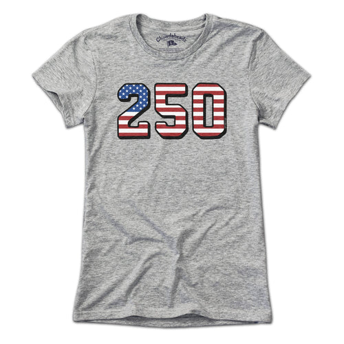 USA 250 American flag Women's Tee in Gray