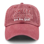Sweet Caroline Printed Washed Dad Hat