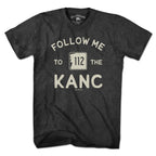 Men's Tee in Charcoal with Follow Me To The Kanc New Hampshire Route 112 graphic