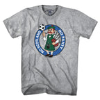 Men's Tee in Gray with No Scotland No Pahty soccer chant graphic