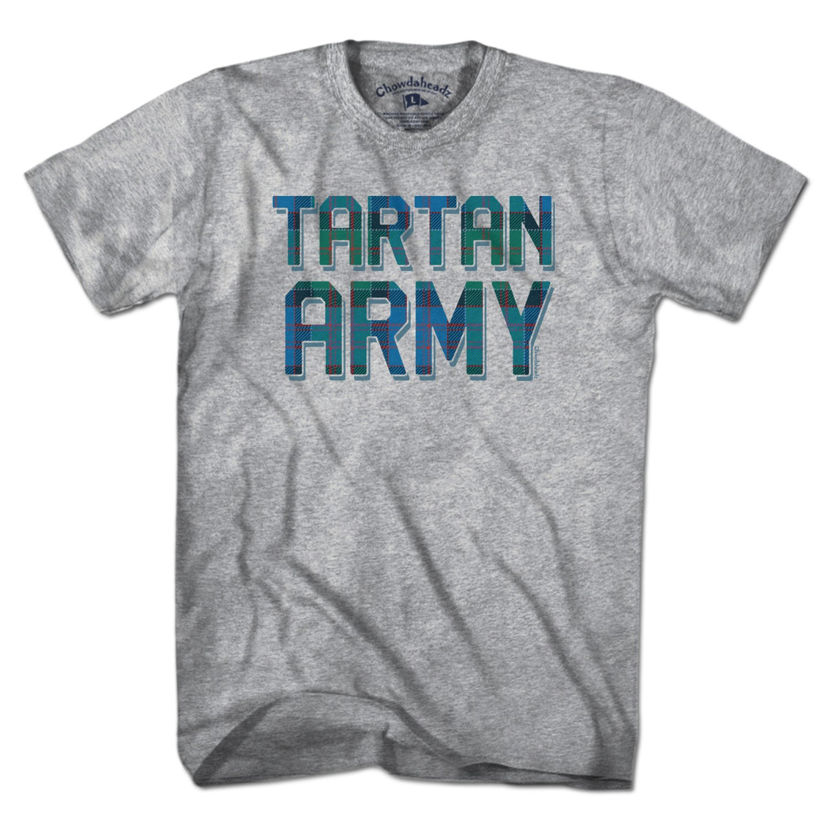 Men's Tee in Gray with Tartan Army Scotland football graphic