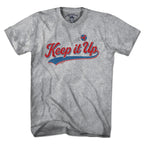 Keep It Up Hacky Sack t-shirt in gray — retro hacky sack tee