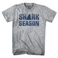 Men's Tee in Gray with Shark Season Cape Cod graphic