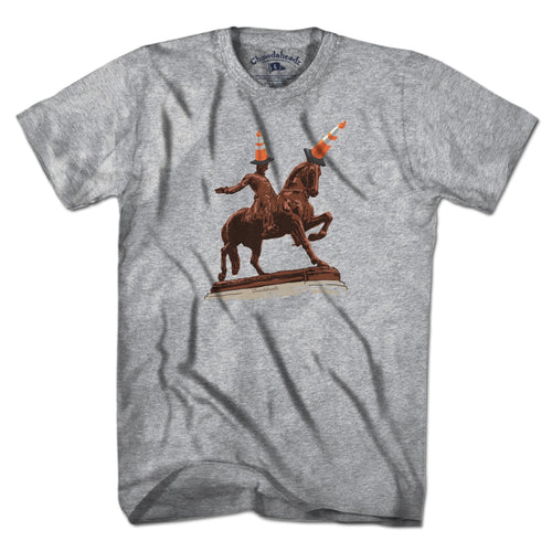 Men's Tee in Gray with The Scottish Were Here heritage graphic