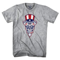 Men's Tee in Gray with Uncle Sam Patriotic Dead Head graphic
