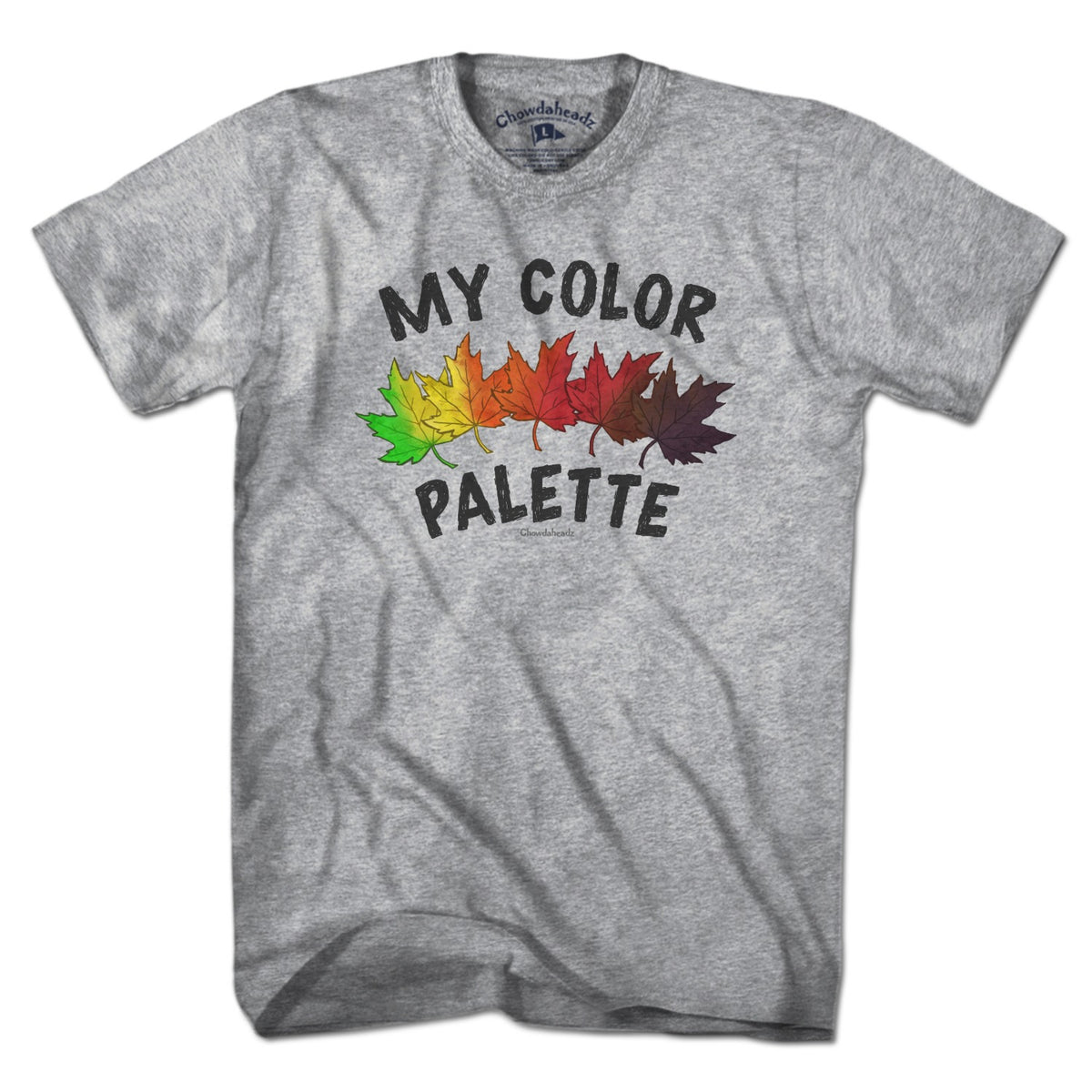 Men's Tee in Gray with My Color Palette New England weather graphic