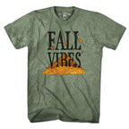 Men's Tee in Military Green with Fall Vibes New England autumn graphic