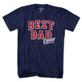 Best Dad Evah Home Team Baseball t-shirt in navy — Boston baseball dad tee