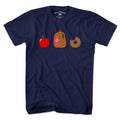 Men's Tee apple cider donut graphic tee in Navy - New England autumn apparel