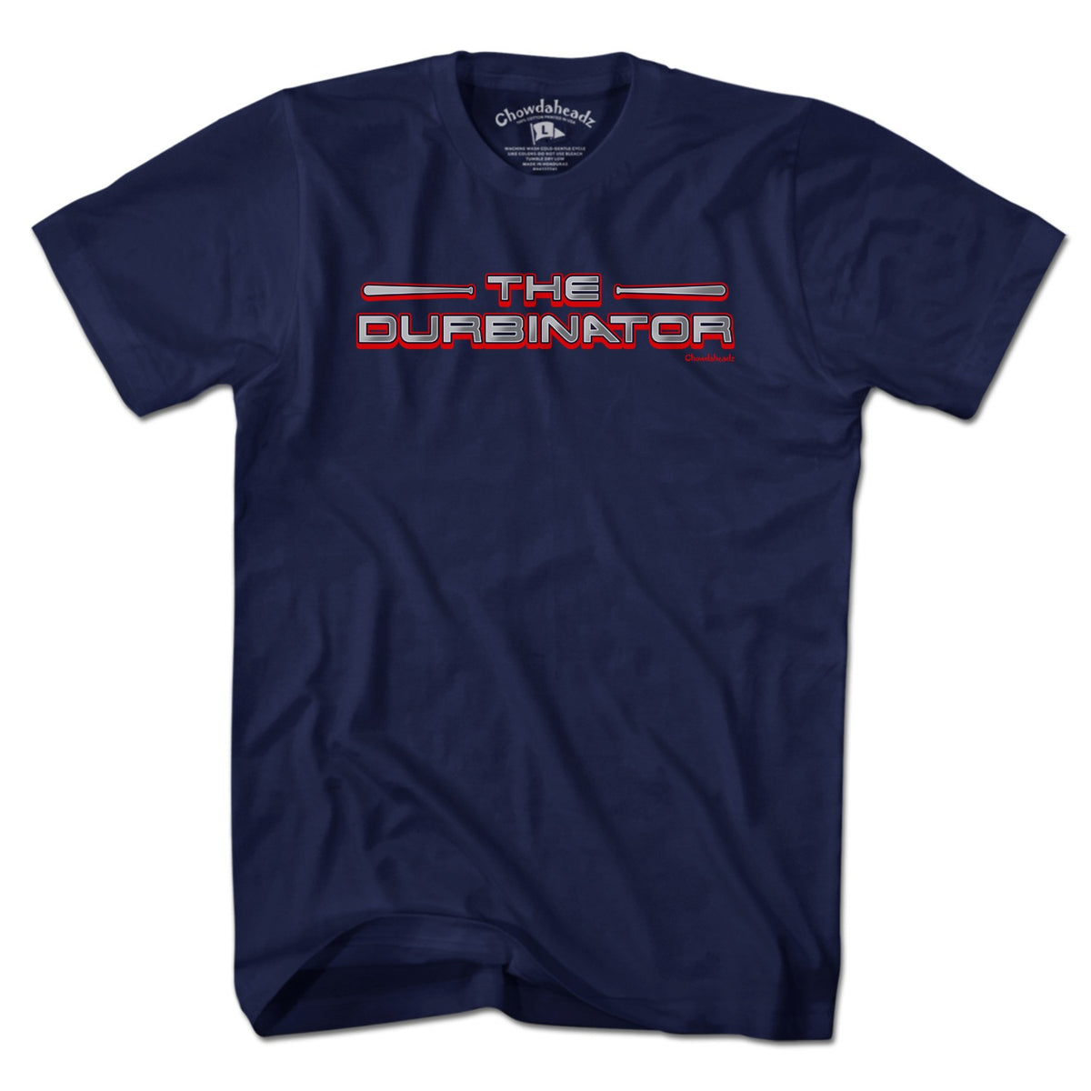 Men's Tee in Navy with The Durbinator Boston Baseball #5 third baseman graphic