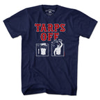 Men's Tee in Navy with Tarps Off Boston baseball graphic