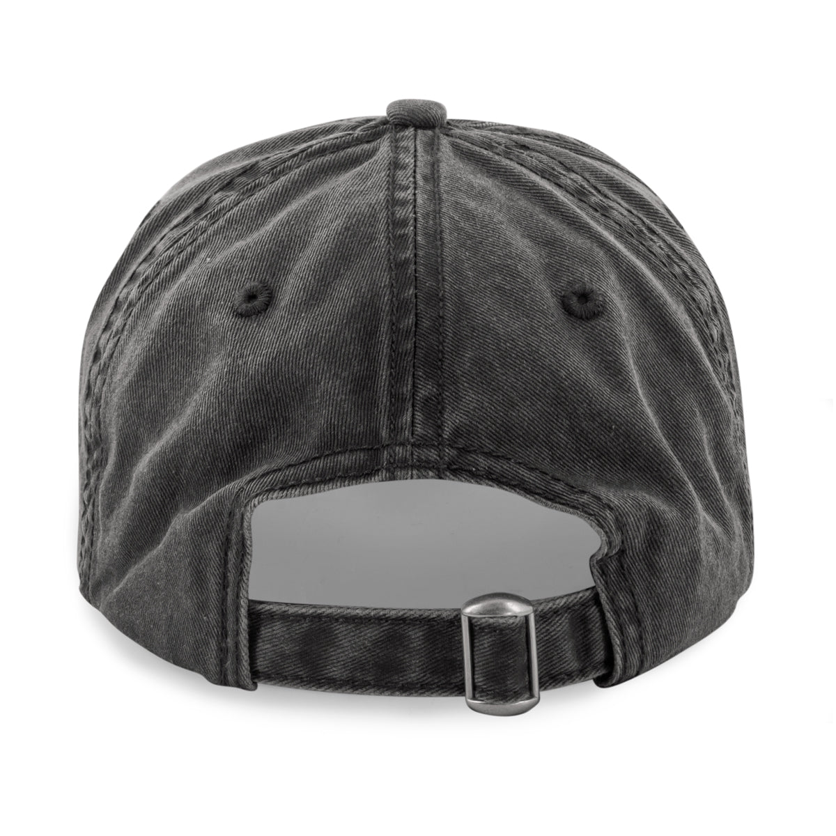 Navy washed dad hat with Boston Rainbow Paint printed leather patch