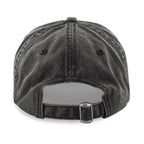 Navy washed dad hat with Boston Rainbow Paint printed leather patch