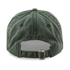 Boston Rainbow Paint leather patch detail on washed dad hat
