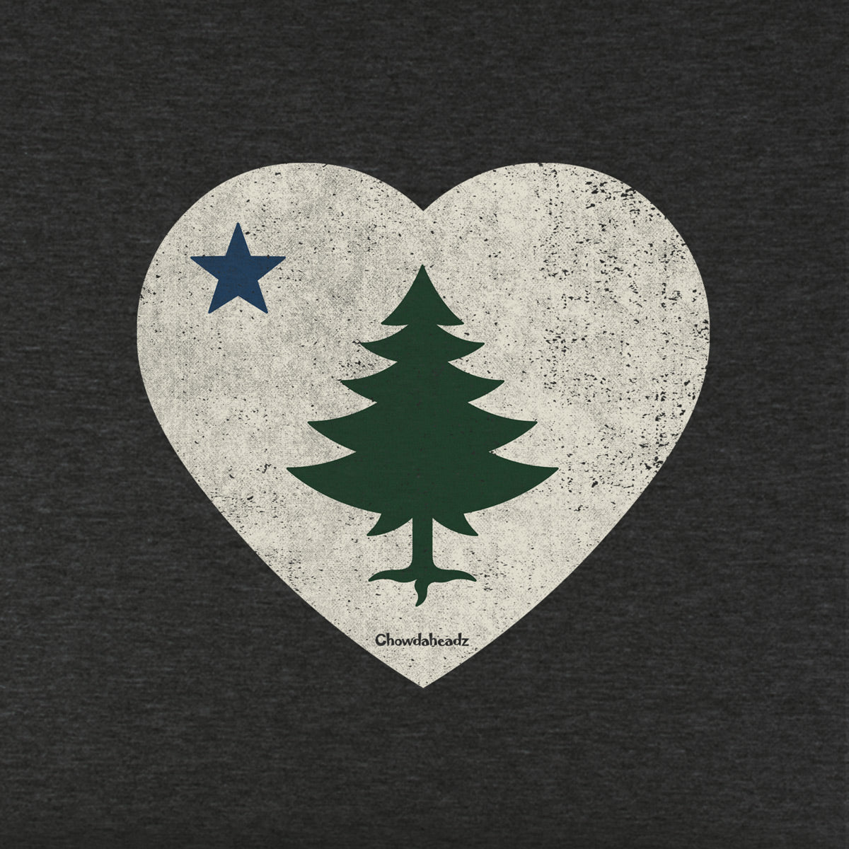 Vintage Maine Heart Youth Hoodie - Chowdaheadz