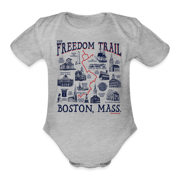 Boston Freedom Trail Sites Infant One Piece - heather grey