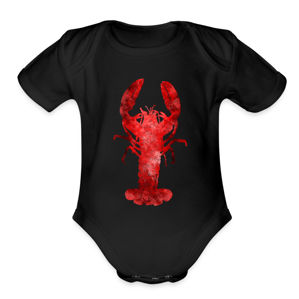 Red Lobster Watercolor Infant One Piece - black