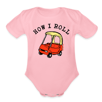 How I Roll Kids Car Infant One Piece - light pink