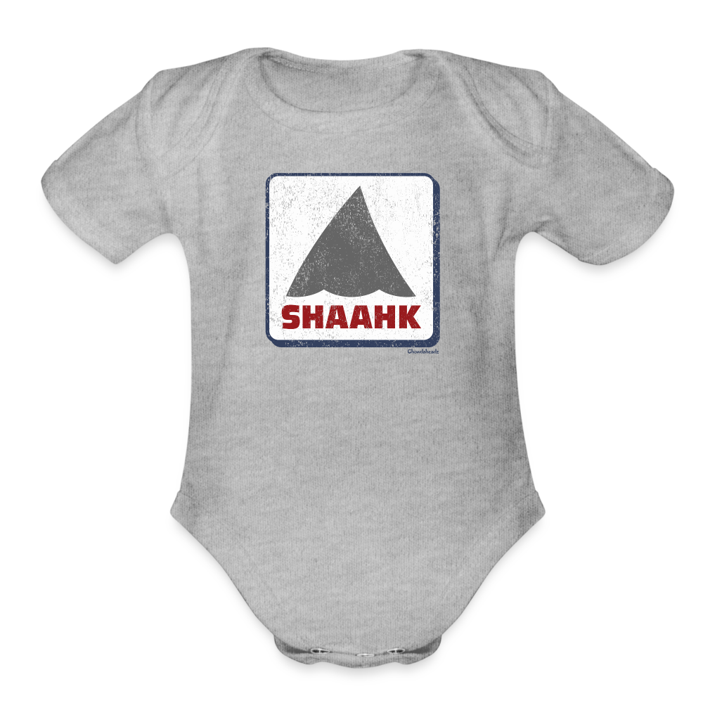 Shaahk Fin Sign Infant One Piece - heather grey