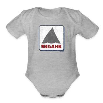 Shaahk Fin Sign Infant One Piece - heather grey