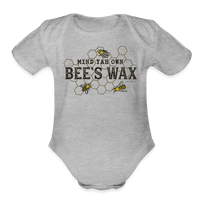 Mind Your Own Bee's Wax Infant One Piece - heather grey