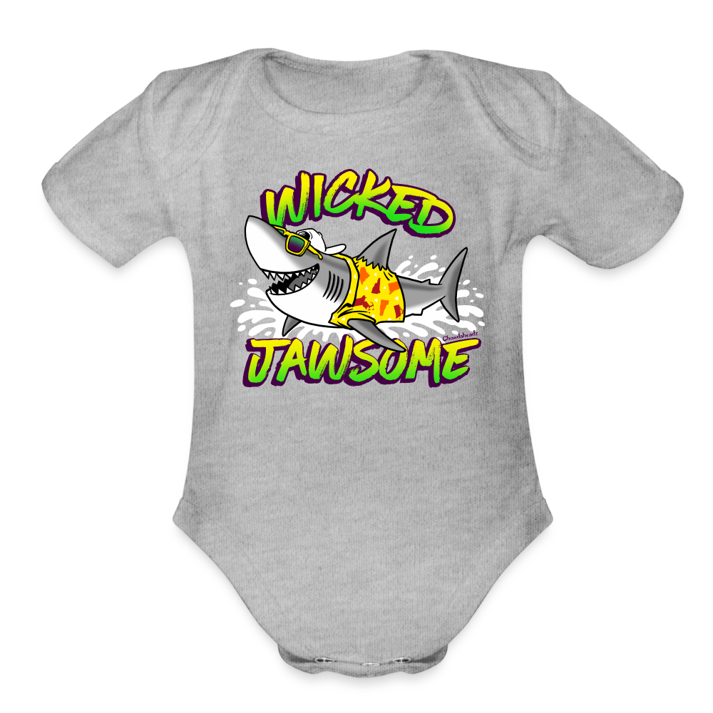 Wicked Jawsome Infant One Piece - heather grey