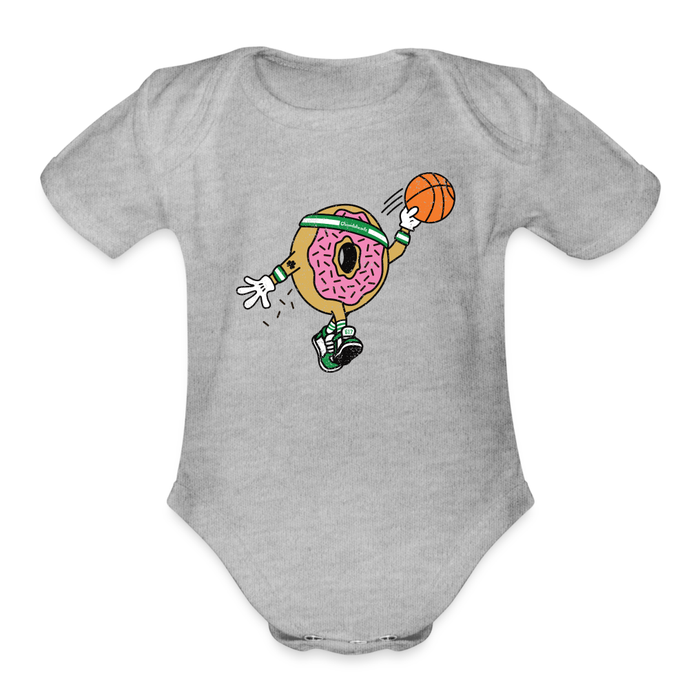 The Dunking Doughnut Infant One Piece - heather grey